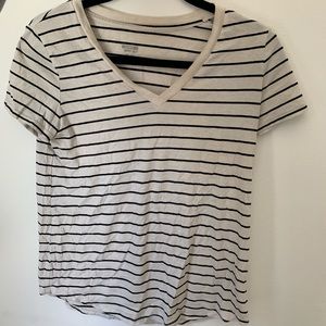 Striped V-Neck T-Shirt